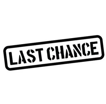 Last chance rubber stamp Stock Illustration
