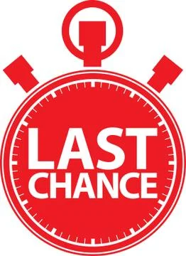 Last chance stopwatch icon, vector illustration Illustrazione stock