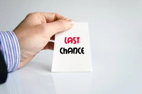 Last chance text concept Foto stock