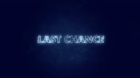 Last Chance text. Plexus with text Last Chance. Plexus. 4K video Stock Footage 171624987