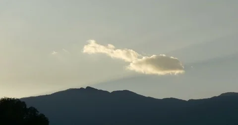 Last clouds at sunset Stock Footage 70504677