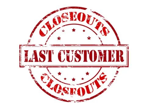 Last customer Ilustración de archivo