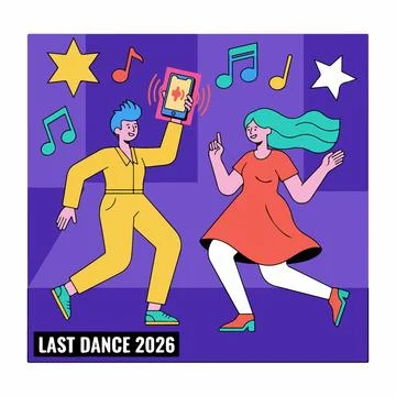 Last Dance 2026 Stock Illustration