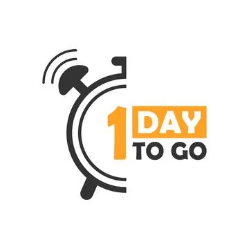 Last day icon in flat style. Promo label with alarm clock vector illustrati.. Illustrazione stock