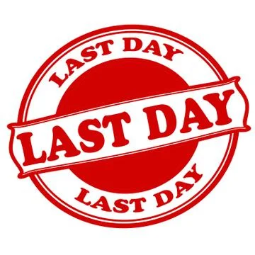 Last day Stock Illustration