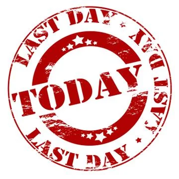 Last day today Stock Illustration