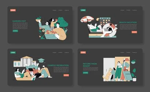 Last Days Of Summer. Flat Vector Illustration Stock Illustration