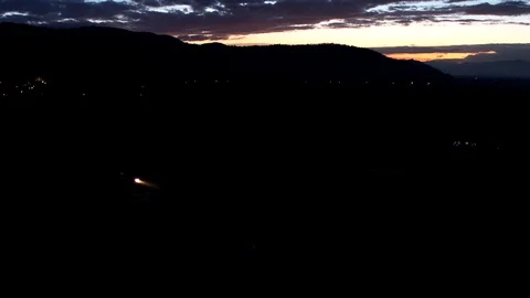Last evening sun light over the mountain Stock Footage 98454368