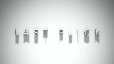 Last flick 3D title animation with shadows on a white background Stock Footage 297572172