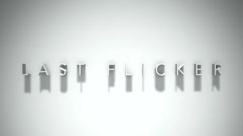 Last flicker 3D title animation white text on a white background Stock Footage 299822557