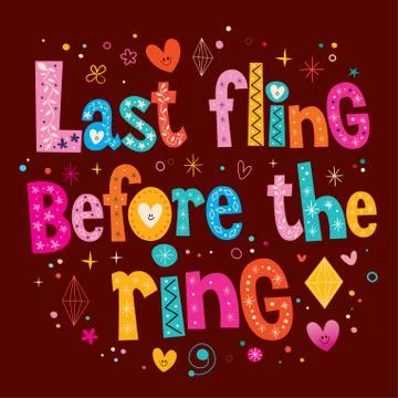 Last fling before the ring Ilustração Stock