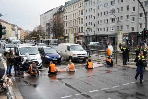 Last Generation protest, Berlin Stock-Fotos