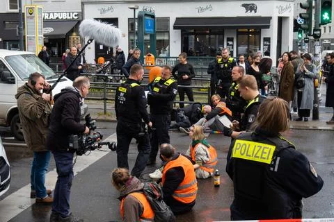 Last Generation protest, Berlin Stock Photos