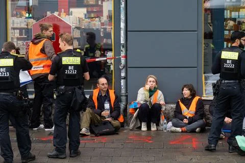 Last Generation protest, Berlin Stock Photos