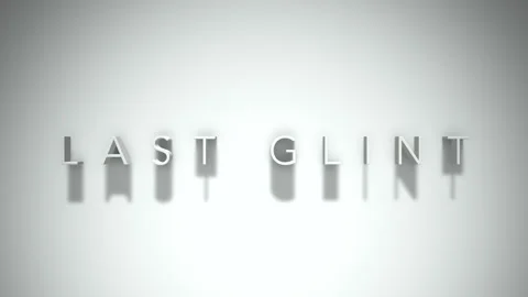 Last glint 3D title animation with shadows on a white background Video stock 297572169