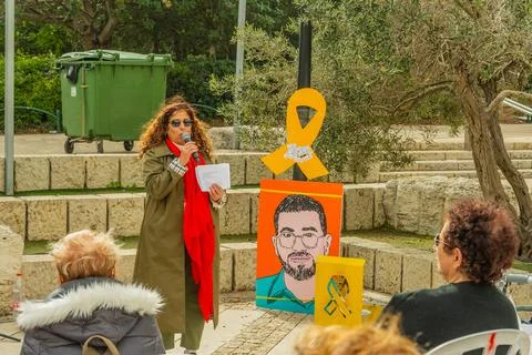 Last hostage support assembly, Haifa Stock Photos