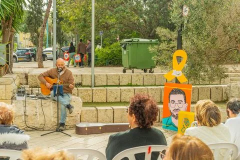 Last hostage support assembly, Haifa Stock Photos