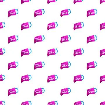 Last hour offer deadline time alert pattern 스톡 일러스트