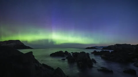 Last light of the Aurora Borealis Stock Footage 266920468