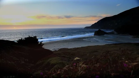 Last Light Big Sur Cove Video stock 104602560