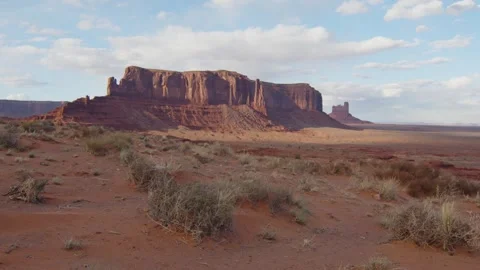 Last light on the Monument Valley rock formations, Arizona, United States Stock Footage 287725142