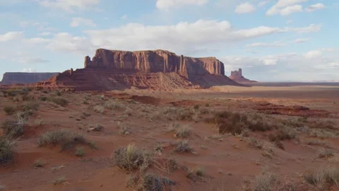 Last light on the Monument Valley rock formations, Arizona, United States Stock Footage 287725146