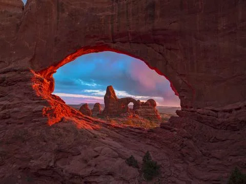 LAST LIGHT NORTH WINDOW Stock Photos