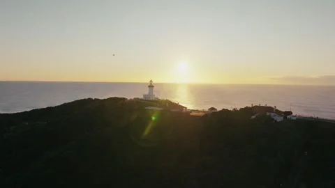 Last Light Over Byron Bay Ocean and Headland Stock Footage 327844902