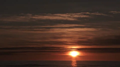 Last Light Sunset Over Ocean Timelapse Stock Footage 241431125