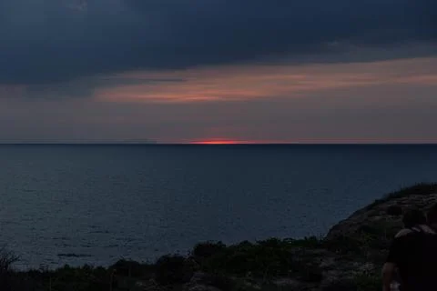 Last line trace of sunlight Stock Photos