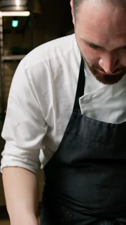 Last Look Of The Chef At His Creation Stock Footage 274054454