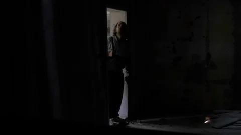 The last man on earth exploring abandoned places Stock-Footage 73336033