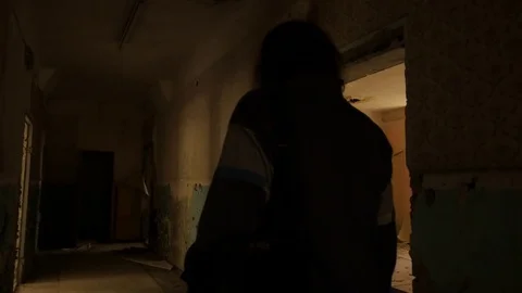 The last man on earth exploring abandoned places Stock Footage 73336736