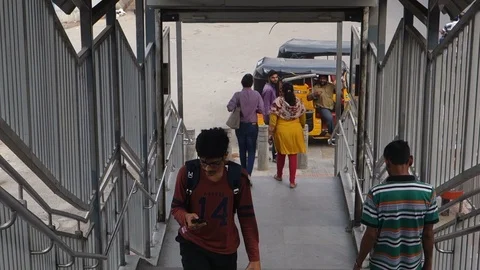 Last-mile-connectivity-metro-rail-india Stock Footage 117461859