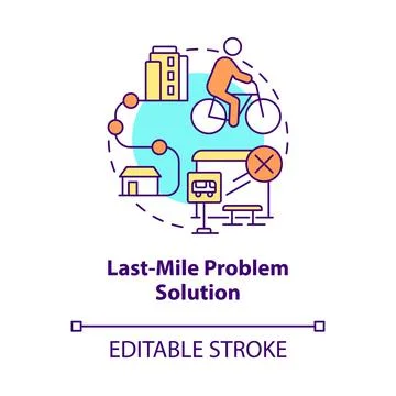 Last-mile problem solution concept icon 스톡 일러스트