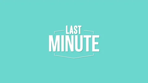 Last Minute on blue gradient Video stock 201589412