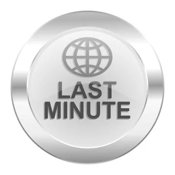 Last minute chrome web icon isolated. Stock Illustration