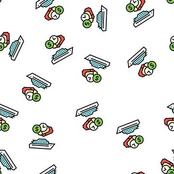 Last-minute cruise vector seamless pattern Illustrazione stock