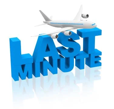 Last minute flight Stock Illustration