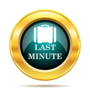 Last minute icon. Internet button on white background.. Stock Illustration