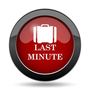 Last minute icon. Internet button on white background.. Stock Illustration