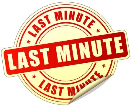 Last minute label Illustrazione stock