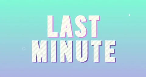 Last Minute Logotype. Smooth Text Animation. Stock Footage 135787730