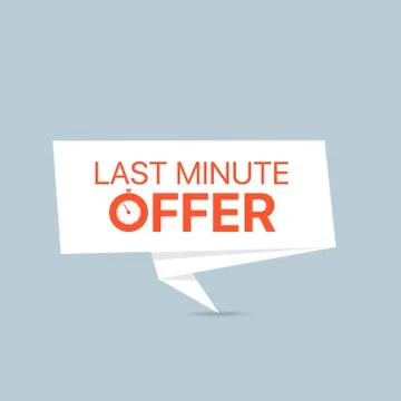 Last minute offer Stock Illustration