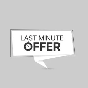 Last minute offer Stock Illustration