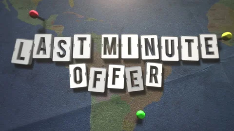 Last Minute Offer on world map with point of visit Video stock 240117888