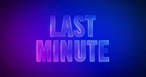 Last Minute. Particle Logo. Text Animation 스톡 동영상 136074043