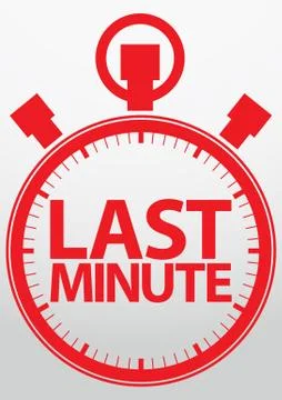 Last minute stopwatch icon, vector illustration Stock Illustration