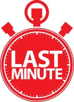 Last minute stopwatch icon, vector illustration Stock Illustration