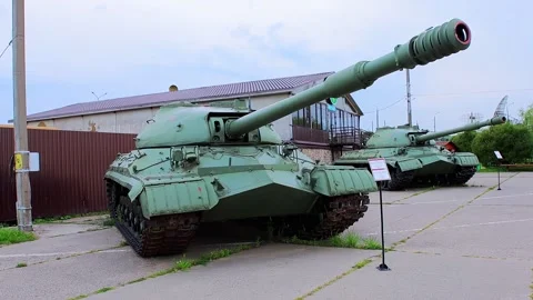 The last most advanced Soviet serial heavy tank T10 of the post-war generation Video stock 297255204